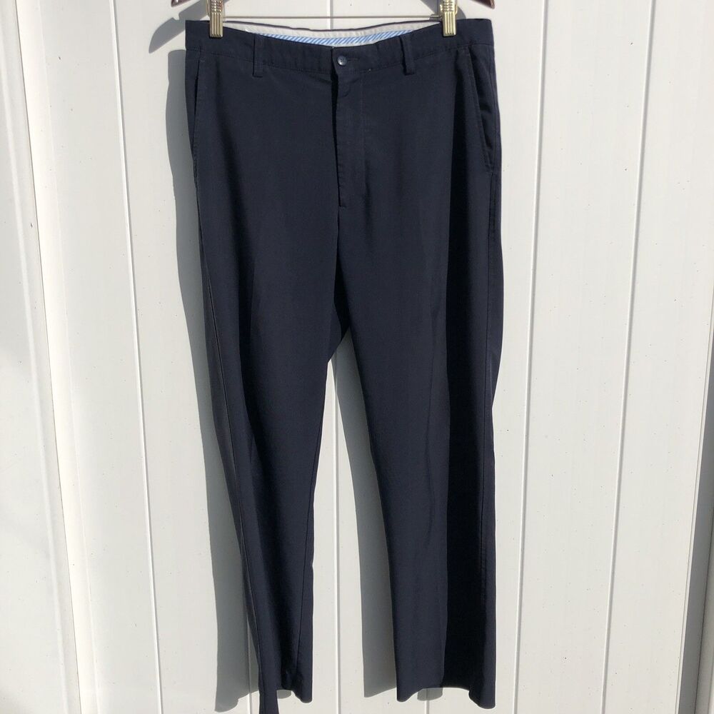 FootJoy Men's Navy Blue Performance Flat Front Golf Casual Pants 34 x 29